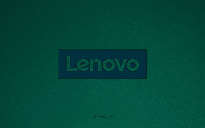 logo lenovo, 4k, logos d ordinateur, emblème lenovo, texture de pierre verte, lenovo, marques technologiques, signe lenovo, fond de pierre verte