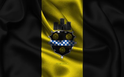 drapeau de pittsburgh, 4k, villes américaines, drapeaux de satin, jour de pittsburgh, drapeaux de satin ondulés, villes de pittsburgh, pittsburgh pennsylvanie, etats unis, pittsburgh