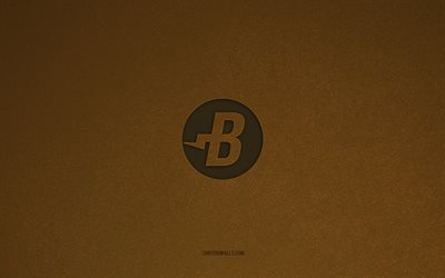logo burstcoin, 4k, logos de crypto monnaie, emblème burstcoin, texture de pierre brune, burstcoin, crypto monnaies populaires, signe de burstcoin, fond de pierre brune