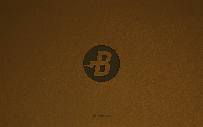 Burstcoin logo, 4k, cryptocurrency logos, Burstcoin emblem, brown stone texture, Burstcoin, popular cryptocurrencies, Burstcoin sign, brown stone background