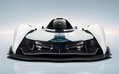 2022, McLaren Solus GT, front view, hypercar, race car, exterior, white Solus GT, british supercars, McLaren