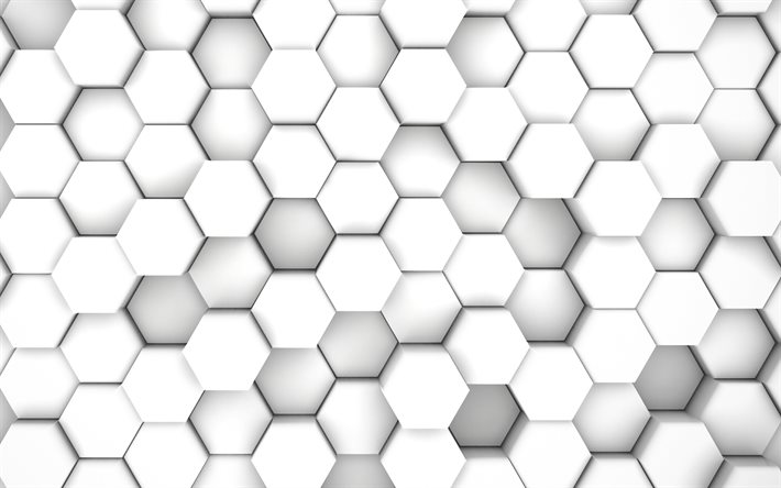 weiße 3d-sechseck-textur, 4k, sechseck-hintergrund, 3d-geometrie-textur, 3d-weißer sechseck-hintergrund, sechseck-textur, kreativer sechseck-hintergrund