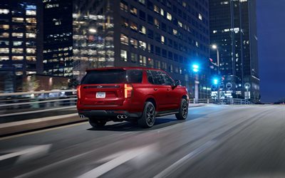 2023, Chevrolet Tahoe RST, 4k, Rear View, Exterior, Red SUV, RST Performance Edition, Red Chevrolet Tahoe, New Tahoe 2023, American Cars, Chevrolet