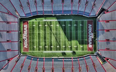War Memorial Stadium, Arkansas, aerial view, american football stadium, Little Rock, Arkansas State, Arkansas Razorbacks Stadium, NCAA, American football, USA