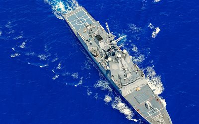 HMAS Sydney, DDG 42, aerial view, Australian air warfare destroyer, Royal Australian Navy, RAN, Australian warships, Hobart class, destroyers
