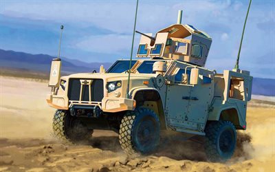 Oshkosh L-ATV, M1278 JLTV, Joint Light Tactical Vehicle, Heavy Guns Carrier, US Army, American armored vehicle, Light Combat Tactical All-Terrain Vehicle, MRAP