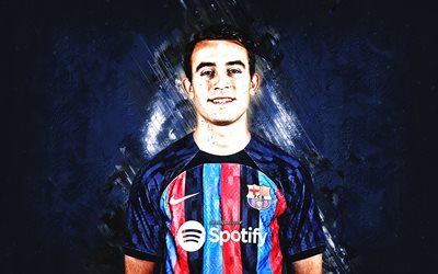 eric garcia, fc barcelona, ispanyol futbolcu, portre, mavi taş, arka plan, uefa şampiyonlar ligi, ispanya, futbol, eric garcia barca