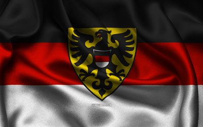 bandeira de reutlingen, 4k, cidades alemãs, bandeiras de cetim, dia de reutlingen, bandeiras de cetim onduladas, cidades da alemanha, reutlingen, alemanha