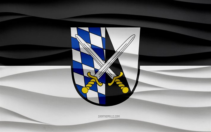 4k, bandeira de abensberg, fundo de gesso de ondas 3d, textura de ondas 3d, símbolos nacionais alemães, dia de abensberg, cidades alemãs, bandeira 3d abensberg, abensberg, alemanha