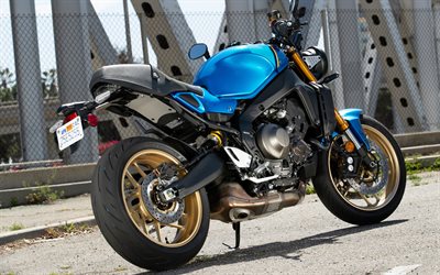 4k, Yamaha XSR900, back view, 2022 bikes, HDR, superbikes, Blue Yamaha XSR900, 2022 Yamaha XSR900, japanese motorcycles, Yamaha