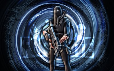 4k, ستينغراي, فورتنايت, الأزرق، grunge، دوامة، الخلفية, جلد اللادغة fortnite, شخصية stingray fortnite, ستينغراي فورتنايت, شخصيات fortnite, فن الجرونج, جلد اللادغة