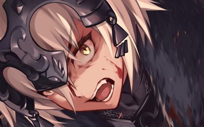 jeanne darc alter, protagonista, type-moon, fate grand order, avenger-class, manga, ritratto, fate series, jeanne darc alter fate grand order