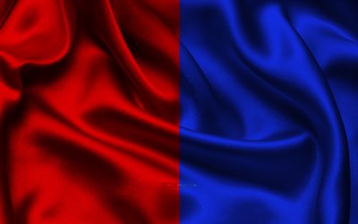 カーニュ・シュル・メールの旗, 4k, フランスの都市, サテンフラグ, カーニュ・シュル・メールの日, 波状のサテンの旗, カーニュ・シュル・メール, フランス