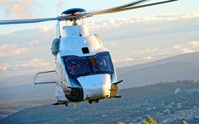 airbus h160, helicóptero utilitario mediano, helicóptero en el cielo, helicópteros de transporte, h160, airbus helicopters
