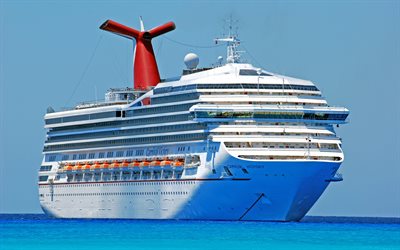 carnival victory, 4k, mar, cruceros, carnival cruise lines, barcos en el mar