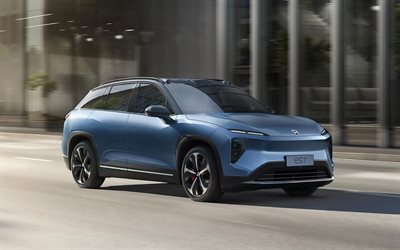 2022, Nio ES7, 4k, front view, exterior, electric crossovers, blue Nio ES7, electric cars, chinese cars, Nio
