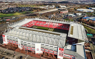 Bet365 Stadium, soccer stadium, aerial view, Stoke City FC stadium, Stoke-on-Trent, premier league, england, football, Stoke City FC