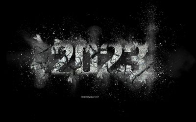 2023 explosion concept, 2023 New Year, Happy New Year 2023, black 2023 background, 2023 explosion background, 2023 concepts, 2023 Happy New Year, white smoke