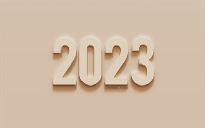 2023 nouvel an, 4k, bonne et heureuse année 2023, la texture du mur, 2023 fond de plâtre, 2023 art, 2023 bonne année, 2023 concepts, 2023 arrière-plan