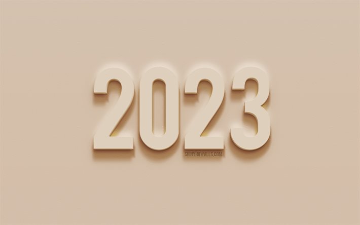 2023年新年, 4k, 明けましておめでとうございます 2023, 壁のテクスチャ, 2023年石膏背景, 2023 アート, 2023年明けましておめでとうございます, 2023年のコンセプト, 2023年の背景