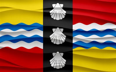 4k, flagge von bedfordshire, 3d-wellen-gipshintergrund, bedfordshire-flagge, 3d-wellen-textur, englische nationale symbole, tag von bedfordshire, grafschaft england, 3d-bedfordshire-flagge, bedfordshire, england