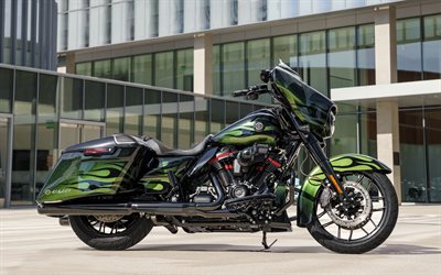 Harley-Davidson CVO Street Glide FLHXSE, 4k, side view, 2022 bikes, superbikes, american motorcycles, Harley-Davidson