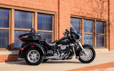 Harley-Davidson Tri Glide Ultra, 4k, side view, 2022 bikes, black motorcyles, american motorcyles, Harley-Davidson