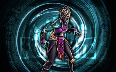4k, Nightwitch, Fortnite, blue grunge spiral background, Nightwitch Skin, Nightwitch Fortnite character, Nightwitch Fortnite, Fortnite characters, grunge art