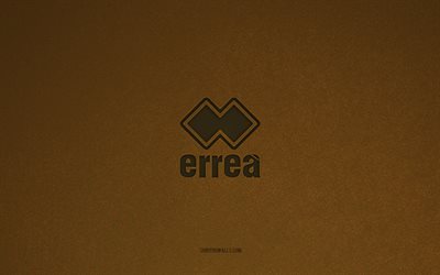 erra 로고, 4k, 제조업체 로고, erra emblem, 갈색 돌 질감, erra, 인기있는 브랜드, errea 표시, 브라운 스톤 배경