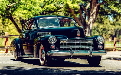 Cadillac Sixty-Two Coupe Deluxe, 4k, HDR, 1941 cars, retro cars, oldsmobiles, 1941 Cadillac Sixty-Two Coupe Deluxe, american cars, Cadillac