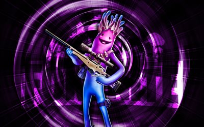 ゼリー, 4k, 紫の抽象的な背景, フォートナイト, 抽象的な光線, ジェリースキン, フォートナイト ジェリー スキン, フォートナイトのキャラクター, ジェリーフォートナイト
