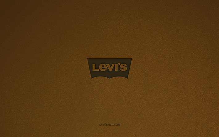 levis logo, 4k, herstellerlogos, levis -emblem, braune stein textur, levis, beliebte marken, levis -zeichen, brauner steinhintergrund