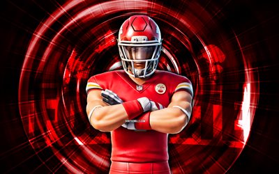 kansas city chiefs, 4k, red abstract background, fortnite, rays abstract, skin de kansas city chiefs, fortnite kansas city chiefs skin, kansas city chiefs fortnite