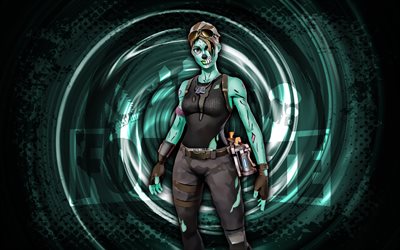 4k, ghoul trooper, fortnite, sfondo a spirale grunge, skin di trooper ghoul, personaggio di ghoul trooper fortnite, trooper ghoul fortnite, personaggi fortnite, grunge art, ghoul trooper skin