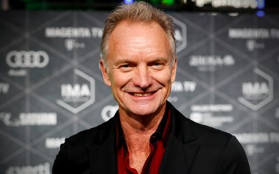 Sting, 4k, 2022, british singer, music stars, smile, Gordon Matthew Thomas Sumner, british celebrity, picture with Sting, portrait, Sting photoshoot