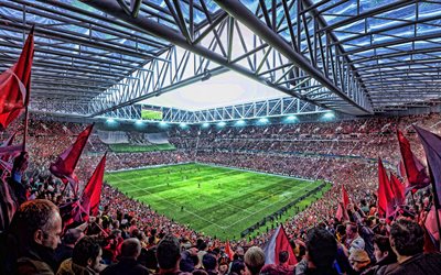 4k, new feyenoord stadium, inside view, football field, rotterdam, pays-bas, feyenoord stadium, football