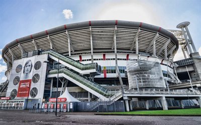 Johan Cruijff ArenA, 4k, exterior, Amsterdam ArenA, football stadium, Amsterdam, AFC Ajax Stadium, sports arenas, Netherlands, AFC Ajax