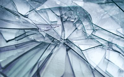 broken glass, 4K, glass shards, macro, glass, shards patterns, glass backgrounds, shattered glass
