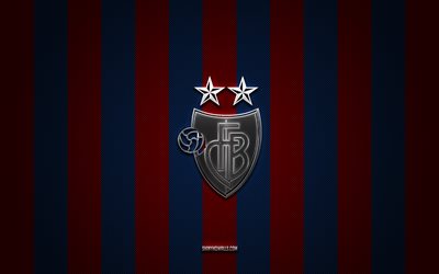 logotipo fc basel, swiss football club, super league suíço, fundo de carbono azul vermelho, emblema fc basel, futebol, fc basil