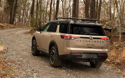2023, Nissan Pathfinder, rear view, exterior, SUV, brown Nissan Pathfinder, 8 Passenger SUV, new Pathfinder 2023, Japanese cars, Nissan