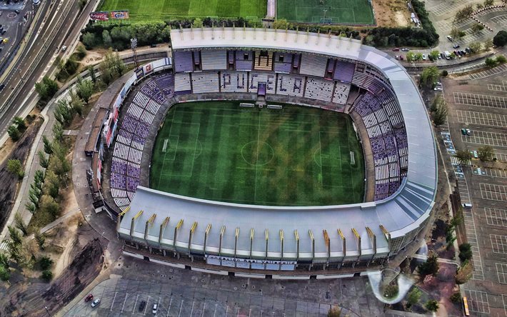 El estadio Jose Zorrilla, top view, aerial view, Real Valladolid Stadium, Spanish football stadium, La Liga, football, Valladolid, Spain, Real Valladolid