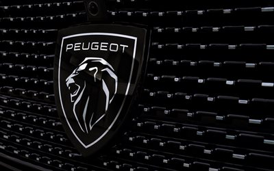 Peugeot new logo, 3d radiator panel, Peugeot emblem, french automaker, Peugeot logo, brands, Peugeot