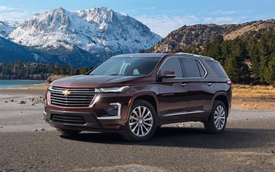 chevrolet traverse, 4k, offroad, 2022 autos, crossovers, 2022 chevrolet traverse, amerikanische autos, chevrolet