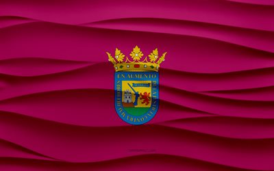 4k, アラバの旗, 3d wavesプラスターの背景, アラバフラグ, 3dウェーブテクスチャ, スペインの国民のシンボル, アラバの日, スペインの州, 3dアラバフラグ, アラバ, スペイン