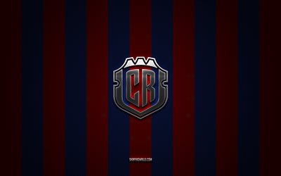 コスタリカナショナルフットボールチームのロゴ, concacaf, 北米, 青い赤い炭素の背景, コスタリカナショナルフットボールチームのエンブレム, フットボール, コスタリカナショナルフットボールチーム, コスタリカ