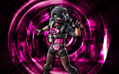 snuggs, 4k, arrière-plan abstrait violet, fortnite, rays abstraits, snuggs skin, snuggs fortnite skin, fortnite personnages, snugts fortnite