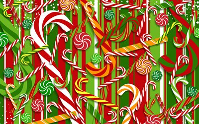 christmas candies patterns, colorful xmas backgrounds, christmas decorations, Christmas candies, Merry Christmas, Happy New Year, xmas decorations, xmas candies