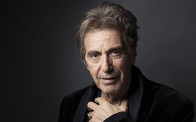 al pacino, 4k, 2022, amerikanischer schauspieler, schwarzes kostüm, filmstars, hollywood, bild mit al pacino, porträt, alfredo james pacino, amerikanischer promi, al pacino-fotoshooting