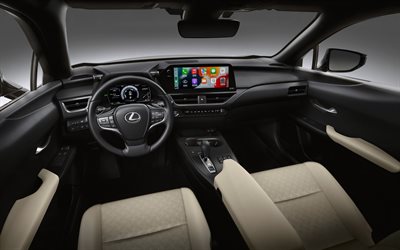 2022, Lexus UX, interior, inside view, dashboard, UX300e, front panel, new Lexus UX, electric cars, Japanese cars, Lexus