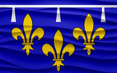 4k, bandiera dell'orleanais, onde 3d intonaco sfondo, bandiera orleanais, struttura delle onde 3d, simboli nazionali francesi, giorno dell'orleanais, provincia della francia, bandiera 3d orleanais, orleanais, francia